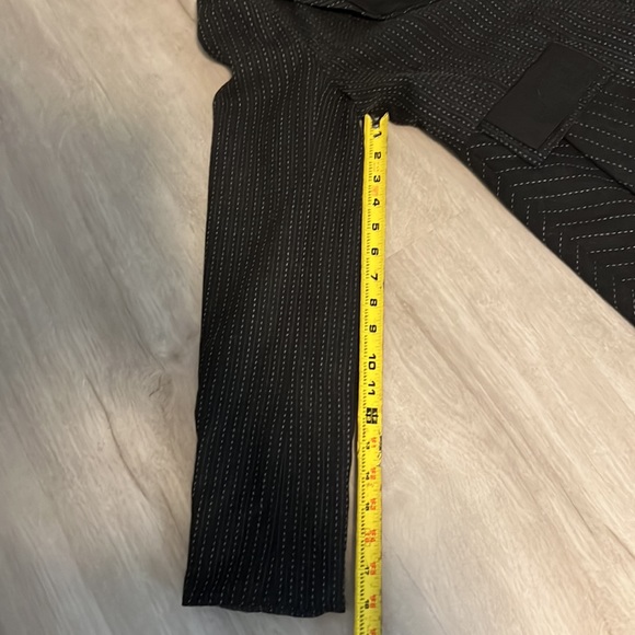 Nanette Lepore Gray Pin Stripe Single Button Blazer Jacket  10 - Picture 11 of 12